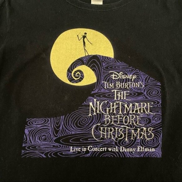 Disney Tim Burton The Nightmare Before Christmas Concert T-Shirt Sz Large - Picture 4 of 8